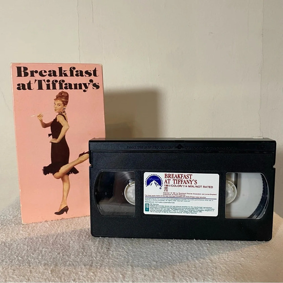 Other - Vintage Collectible Breakfast at Tiffany's Audrey Helpburn VHS Tape Pink Cover